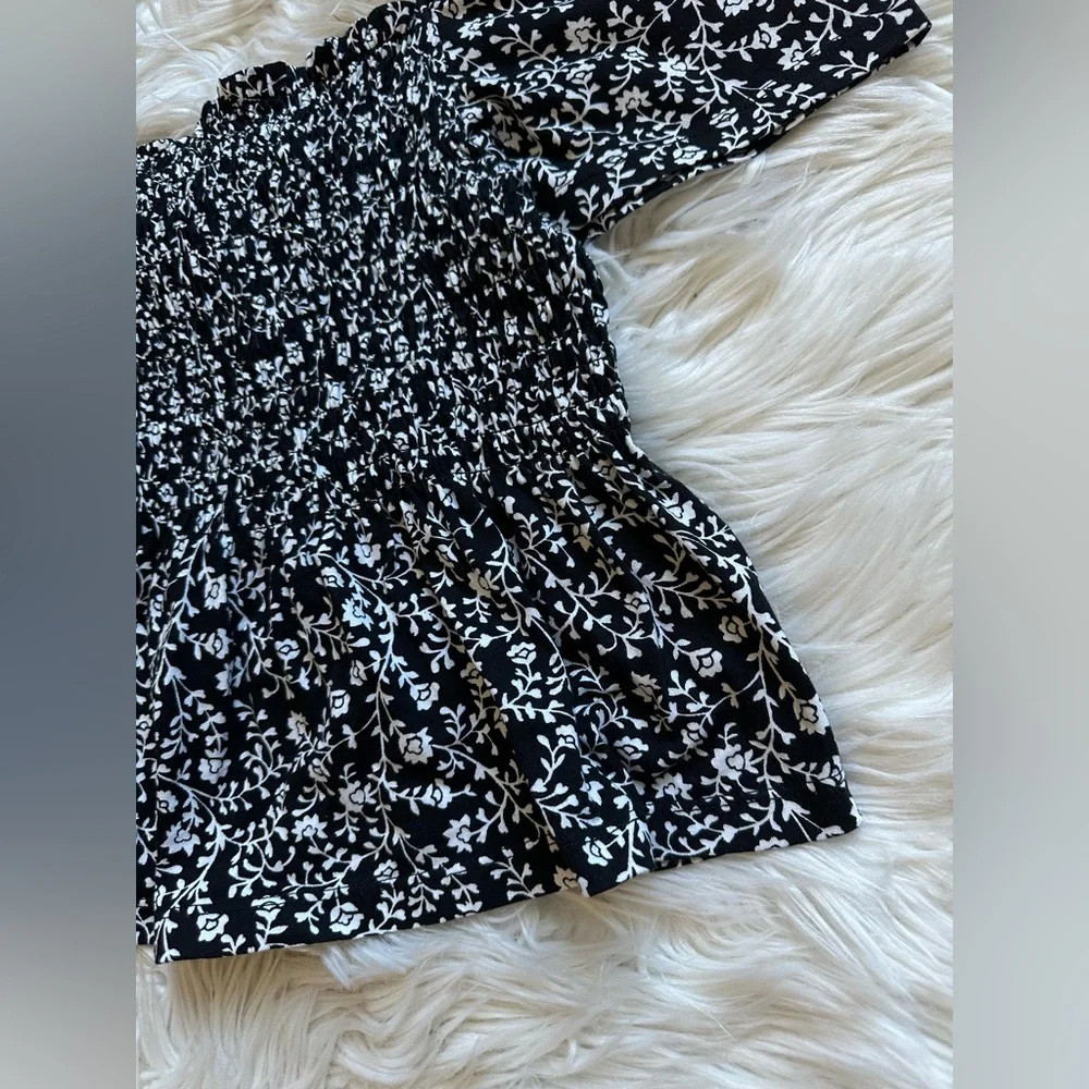 H&M smocked floral top